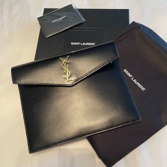 Saint Laurent Handbags - SAINT LAURENT small uptown pouch in smooth leather